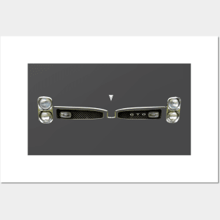 Pontiac GTO classic 1960s American muscle car minimalist grille photo Posters and Art